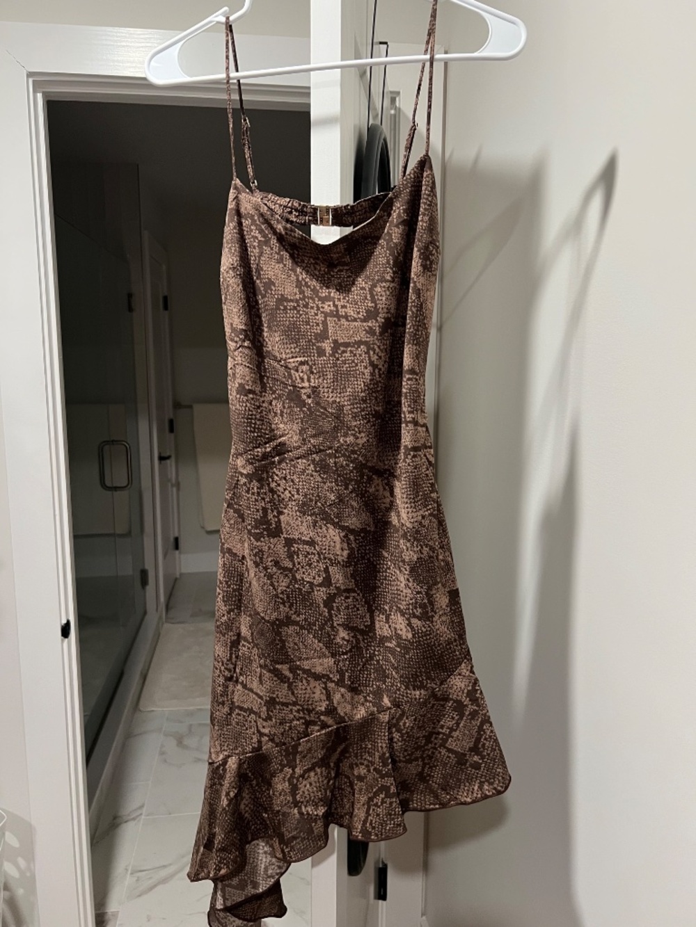 Asymmetrical Clasp Back Dress - Picture 4 of 7